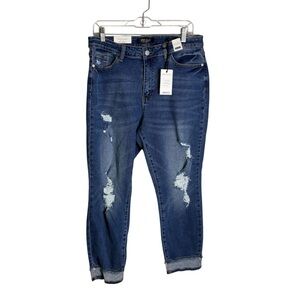 Judy Blue High Waist Slim Fit Jeans Distressed 15/32 NWT JB84183